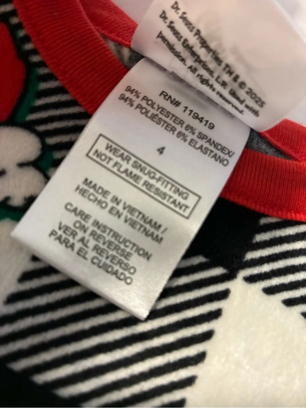 NWT Dr. Seuss The Grinch Christmas fleece Pajamas Buffalo Plaid Set Size 4 XS